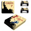Unravel Two decal skin sticker for PS4 Pro console and controllers