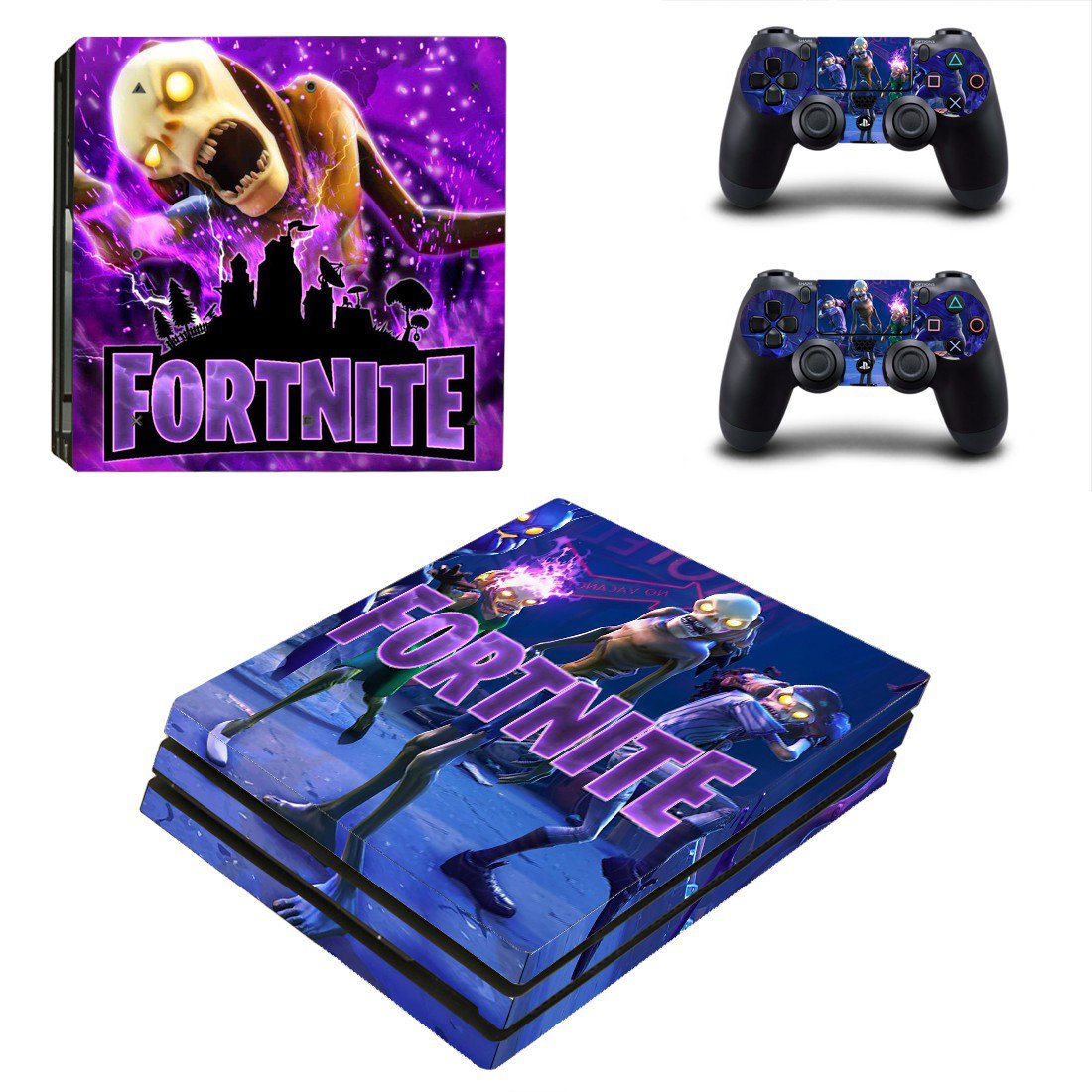 Fortnite decal skin sticker for PS4 Pro console and controllers