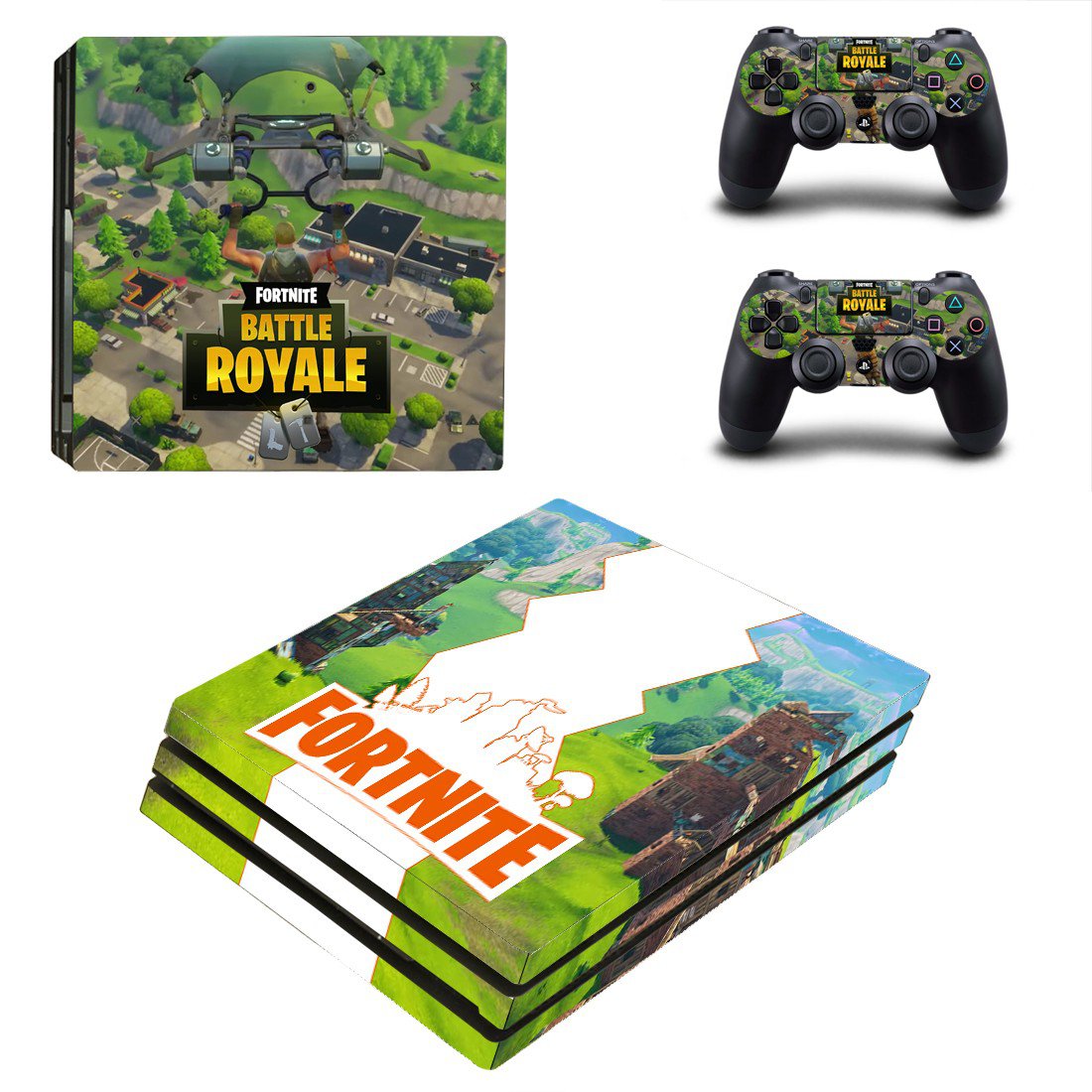 Fortnite battle royale decal skin sticker for PS4 Pro console and controllers
