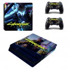 Cyberpunk 2077 decal skin sticker for PS4 Slim console and controllers