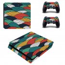 Retro wallpaper decal skin sticker for PS4 Slim console and controllers