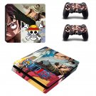 One Piece decal skin sticker for PS4 Slim console and controllers