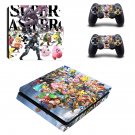 Super Smash Bros Ultimate decal skin sticker for PS4 Slim console and controllers