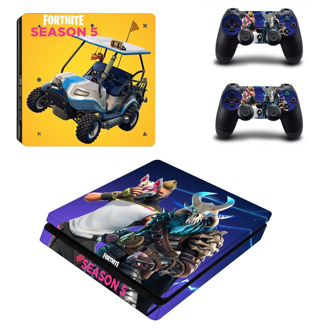 Fortnite Decal Skin Sticker For Ps Slim Console And Controllers