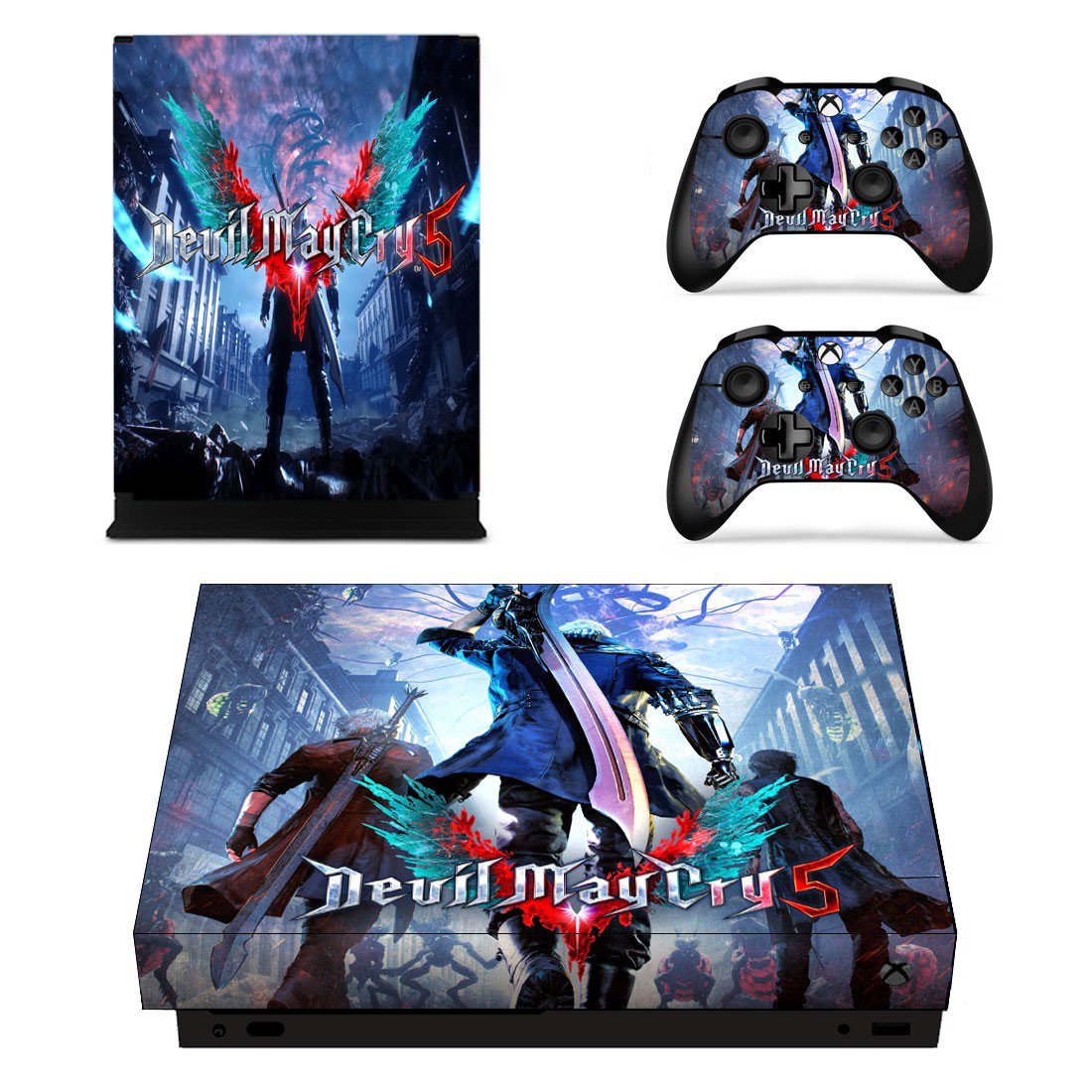 Devil May Cry 5 decal skin sticker for Xbox One X console and controllers