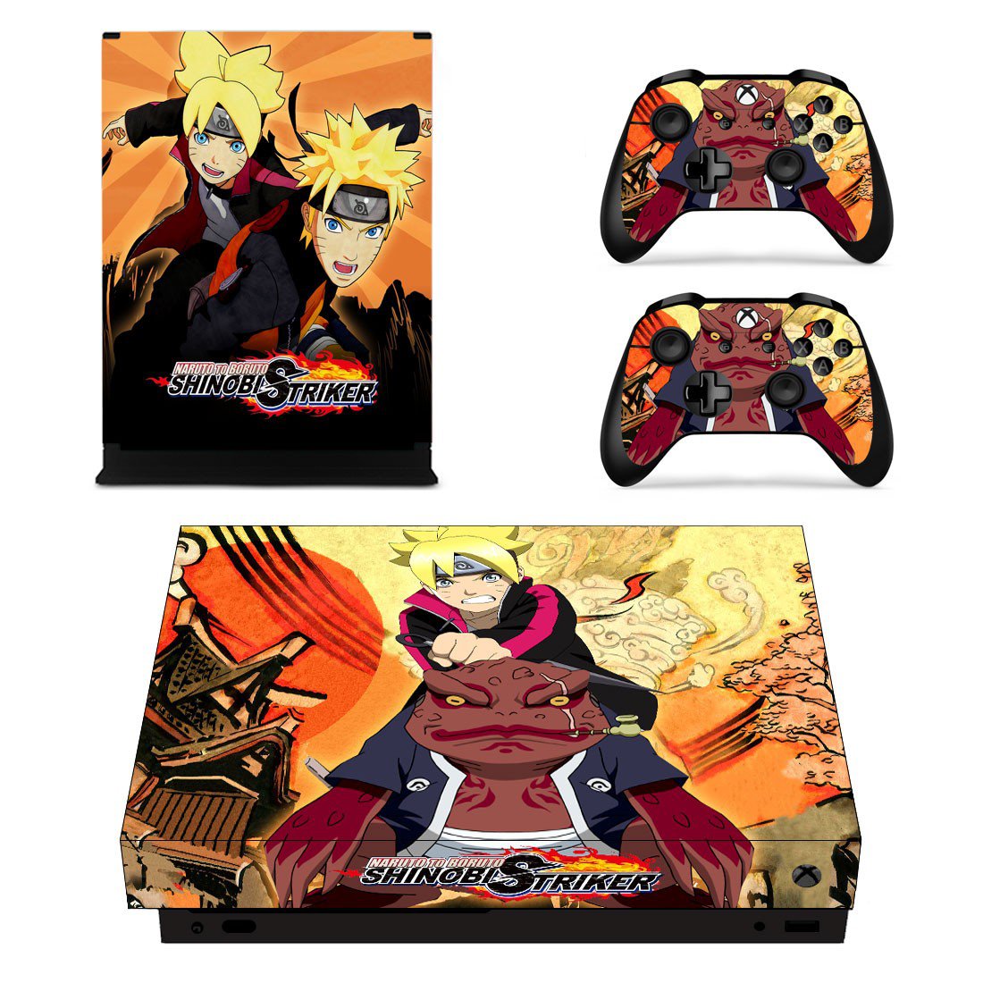 Naruto to Boruto decal skin sticker for Xbox One X console and controllers