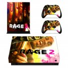 Rage 2 decal skin sticker for Xbox One X console and controllers