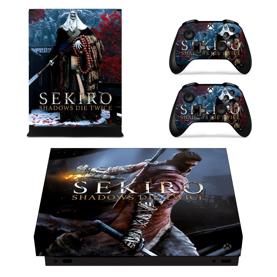 Sekiro Shadows Die Twice decal skin sticker for Xbox One X console and controllers