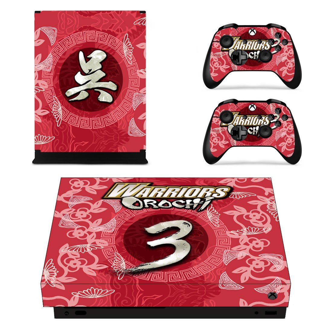 Warriors Orochi 3 decal skin sticker for Xbox One X console and controllers