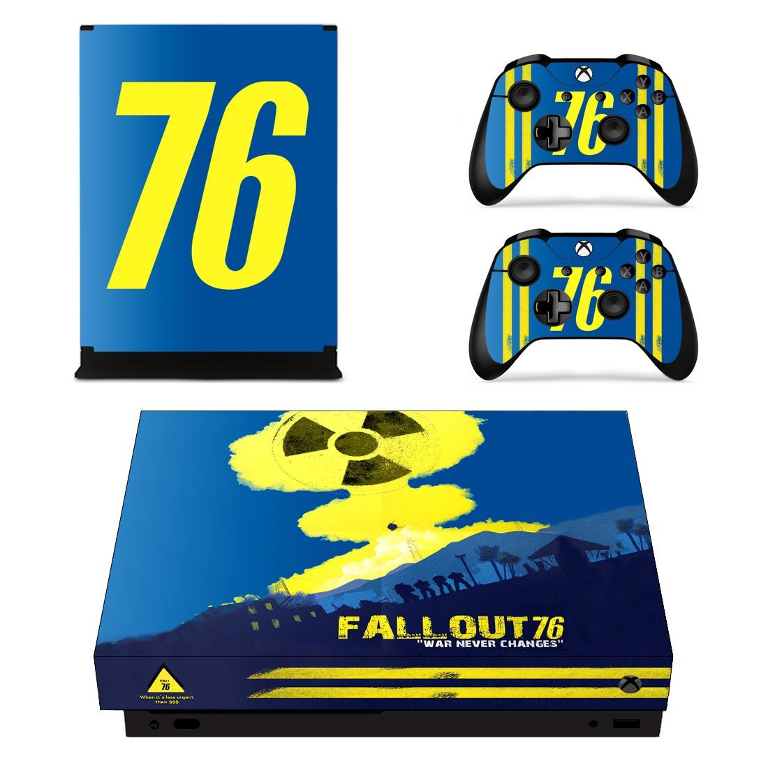 Fallout 76 decal skin sticker for Xbox One X console and controllers