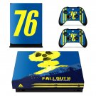 Fallout 76 decal skin sticker for Xbox One X console and controllers