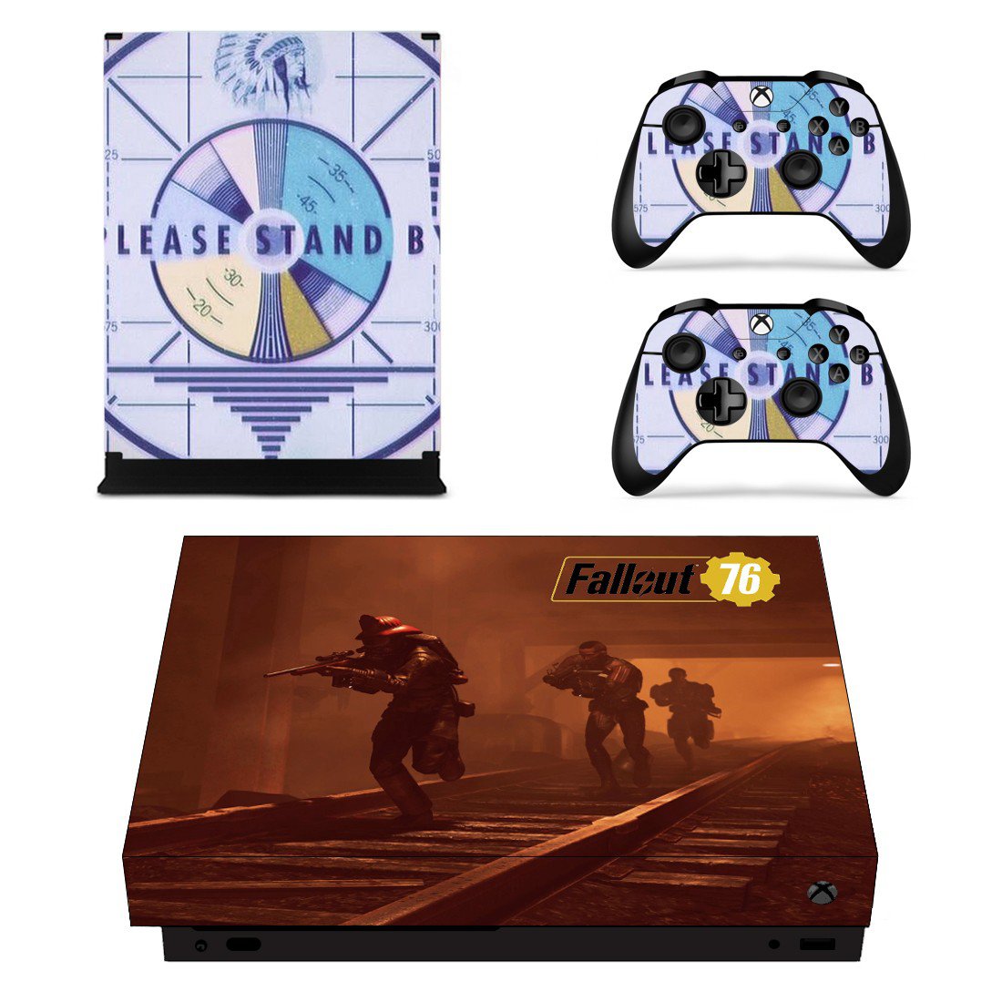Fallout 76 decal skin sticker for Xbox One X console and controllers