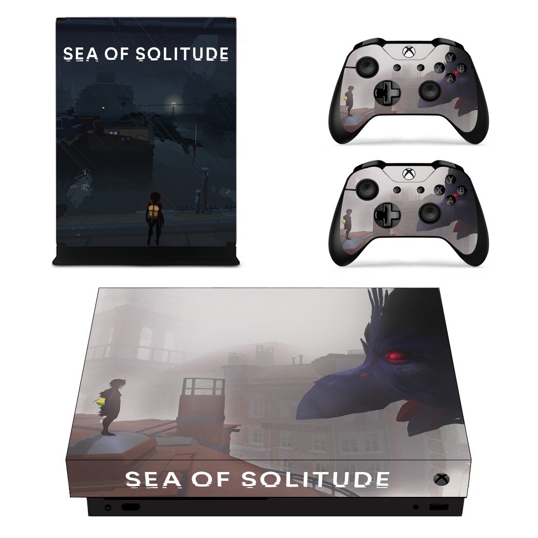 Sea of Solitude decal skin sticker for Xbox One X console and controllers