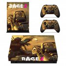 Rage 2 decal skin sticker for Xbox One X console and controllers