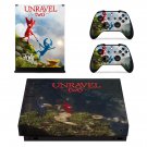 Unravel Two decal skin sticker for Xbox One X console and controllers