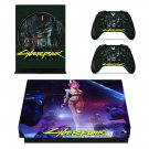 Cyberpunk 2077 decal skin sticker for Xbox One X console and controllers