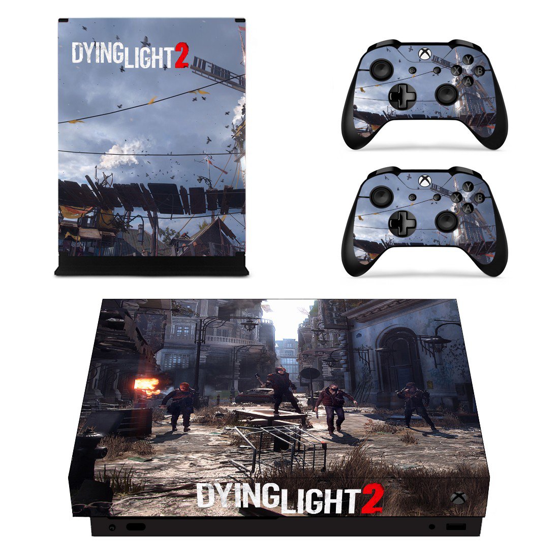 Dying Light 2 decal skin sticker for Xbox One X console and controllers