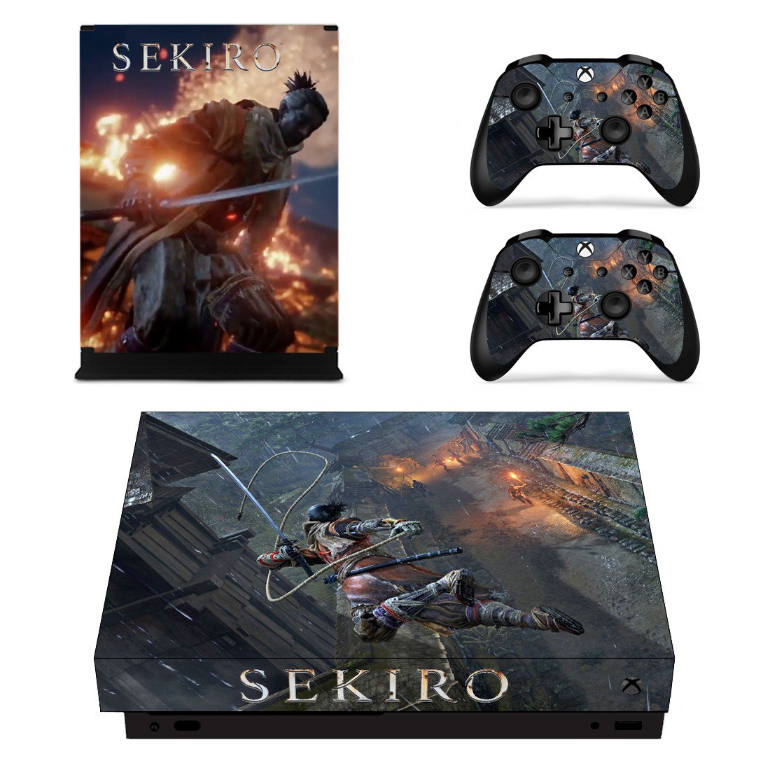 Sekiro decal skin sticker for Xbox One X console and controllers