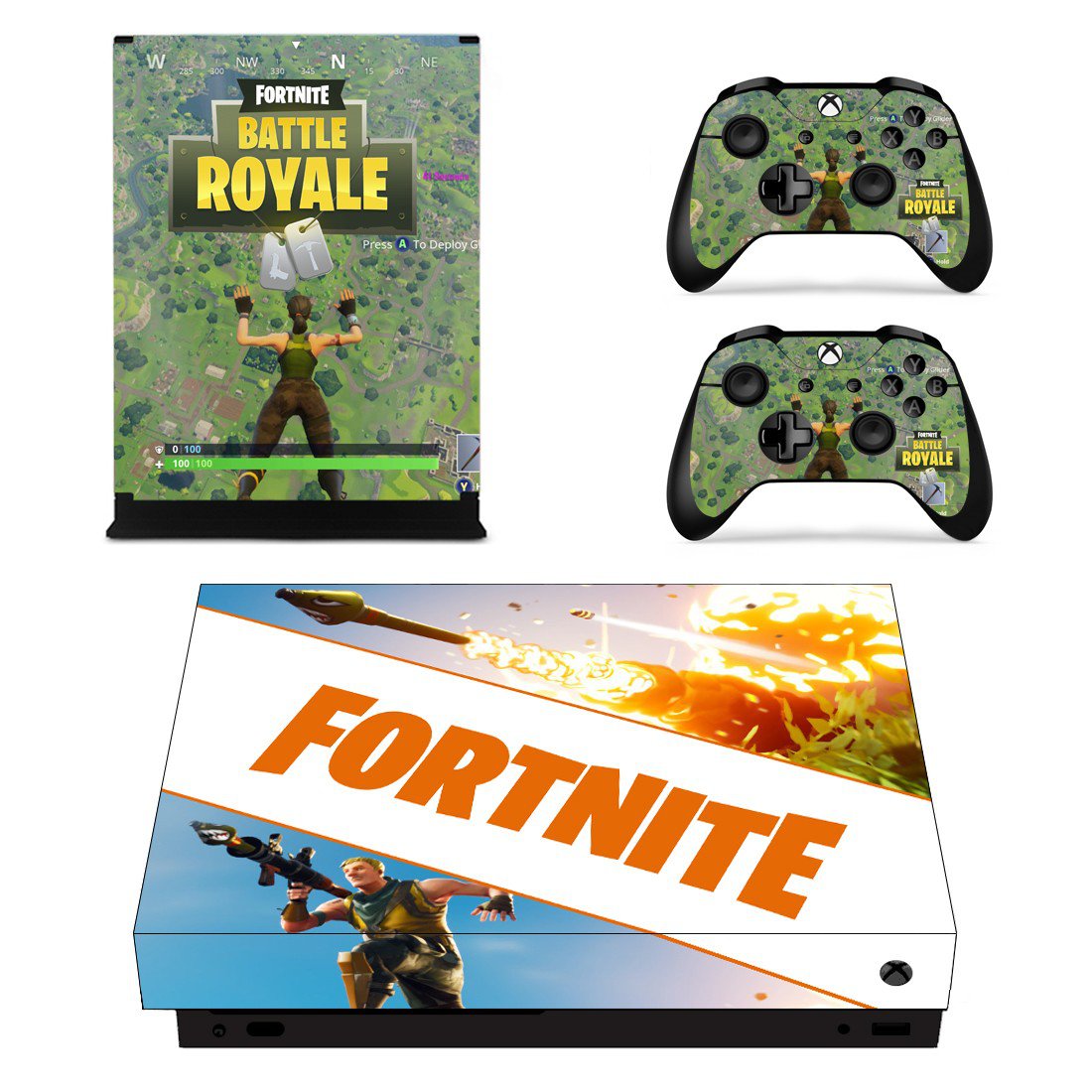 Fortnite survive the Storm decal skin sticker for Xbox One X console and controllers