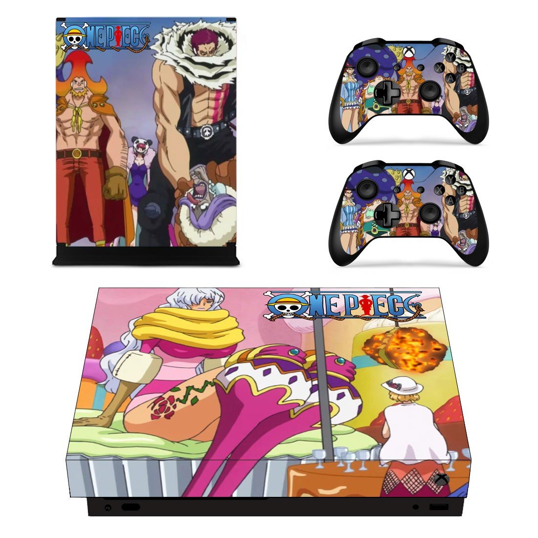 One Piece decal skin sticker for Xbox One X console and controllers