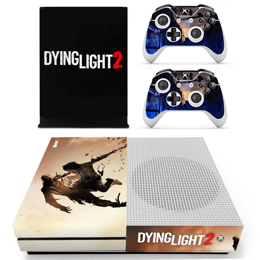Dying Light 2 decal skin sticker for Xbox One S console and controllers
