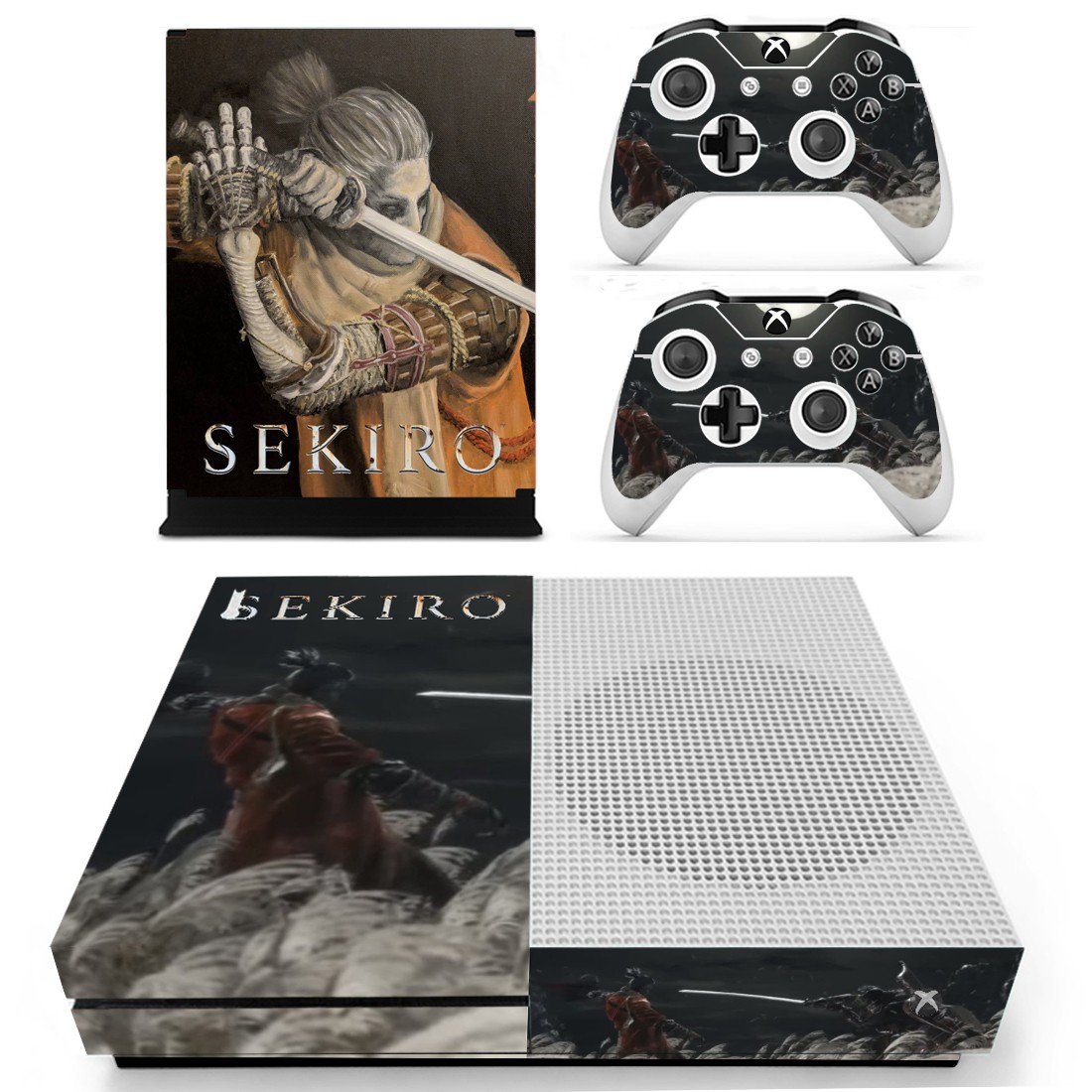 Sekiro Shadows Die Twice decal skin sticker for Xbox One S console and controllers