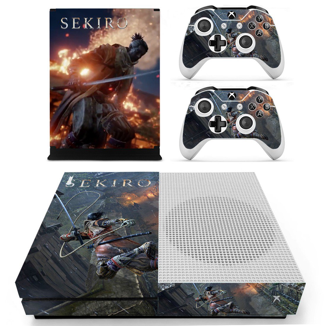 Sekiro Shadows Die Twice decal skin sticker for Xbox One S console and controllers