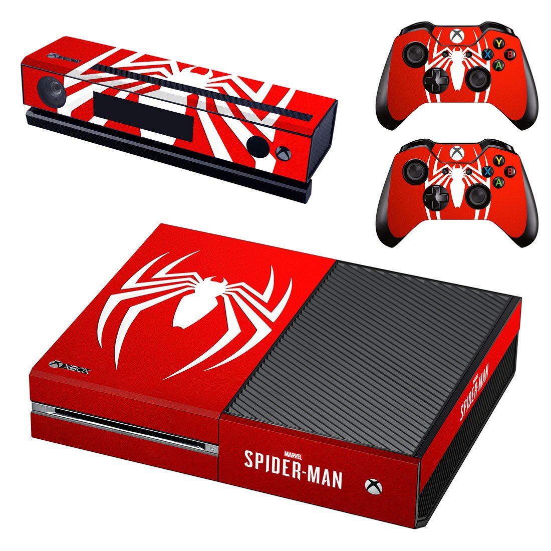 Spider Man decal skin sticker for Xbox One console and controllers