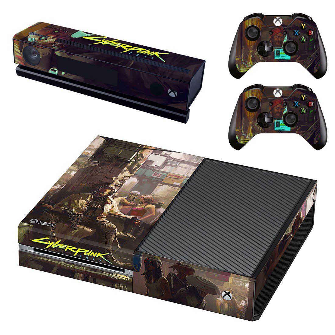 Cyberpunk decal skin sticker for Xbox One console and controllers