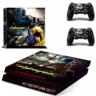 Cyberpunk decal skin sticker for PS4 console and controllers