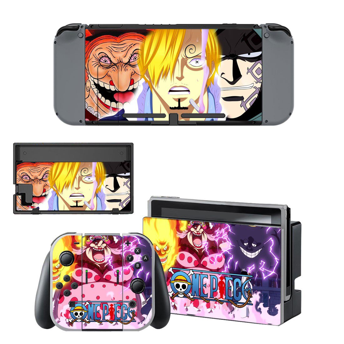 Onepiece decal skin sticker for Nintendo Switch console and controllers