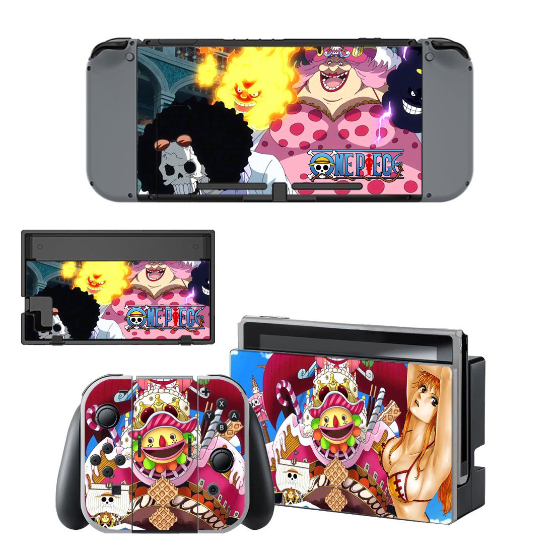 Onepiece decal skin sticker for Nintendo Switch console and controllers