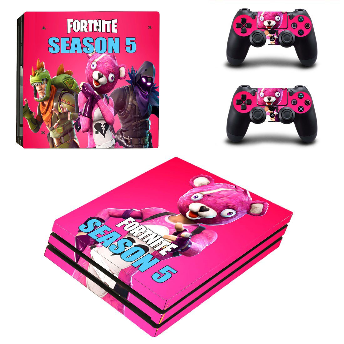 Fortnite decal skin sticker for PS4 Pro console and controllers