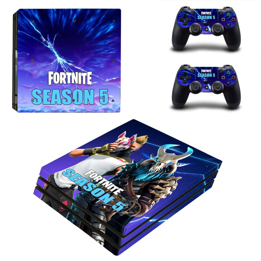 Fortnite decal skin sticker for PS4 Pro console and controllers