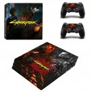 Cyberpunk decal skin sticker for PS4 Pro console and controllers