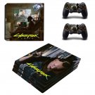 Cyberpunk decal skin sticker for PS4 Pro console and controllers