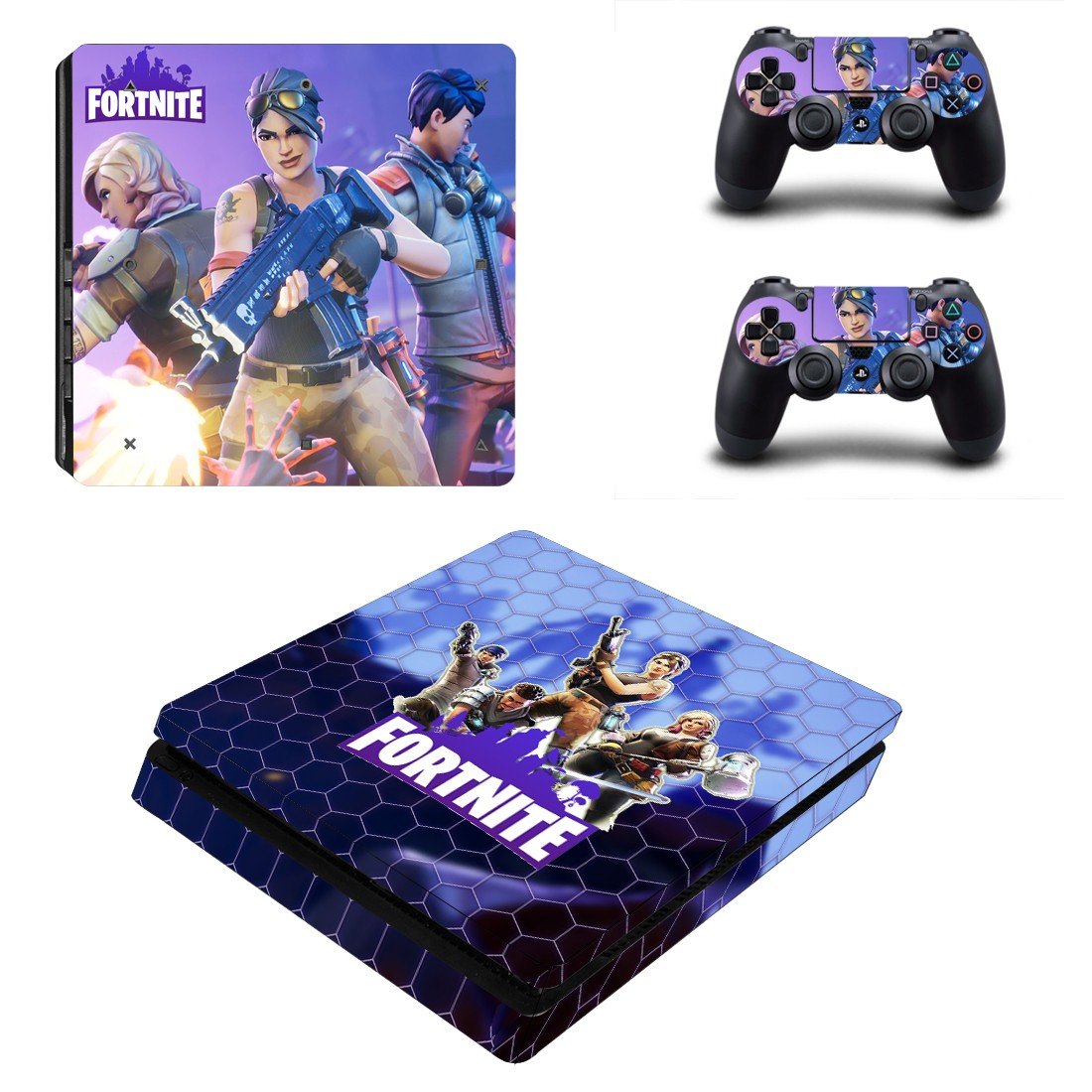 Fortnite Decal Skin Sticker For Ps Slim Console And Controllers