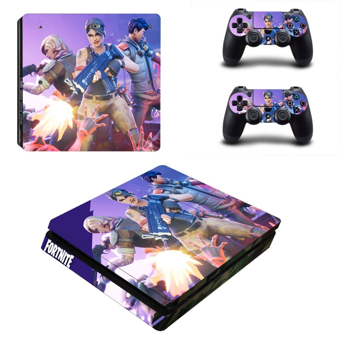 Fortnite Decal Skin Sticker For Ps Slim Console And Controllers