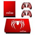 Spider Man decal skin sticker for Xbox One X console and controllers