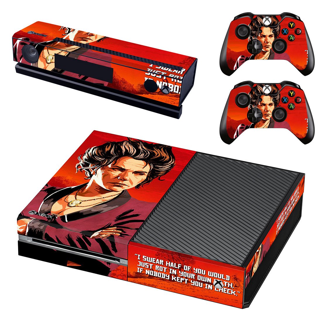 Red Dead Redemption 2 decal skin sticker for Xbox One console and controllers