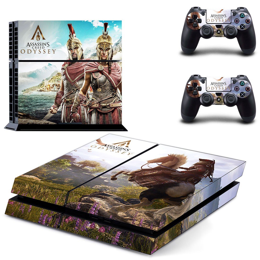 Assassins Creed Odyssey decal skin sticker for PS4 console and controllers