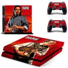 Red Dead Redemption 2 decal skin sticker for PS4 console and controllers