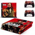 Red Dead Redemption 2 decal skin sticker for PS4 console and controllers