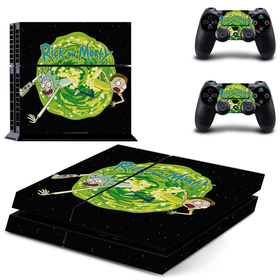 Rick and Morty decal skin sticker for PS4 console and controllers