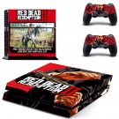 Red Dead Redemption 2 decal skin sticker for PS4 console and controllers