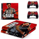 Red Dead Redemption 2 decal skin sticker for PS4 console and controllers