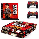 Red Dead Redemption 2 decal skin sticker for PS4 console and controllers