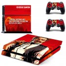 Red Dead Redemption 2 decal skin sticker for PS4 console and controllers