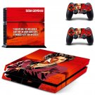 Red Dead Redemption 2 decal skin sticker for PS4 console and controllers