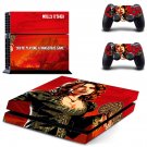Red Dead Redemption 2 decal skin sticker for PS4 console and controllers